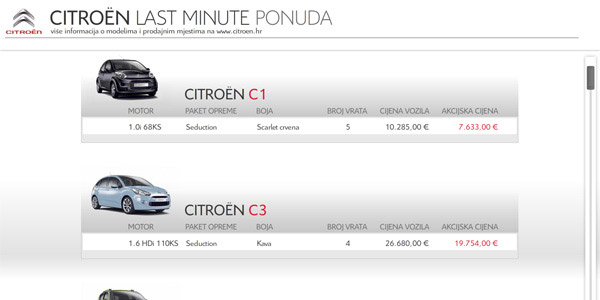 Citroen - Last minute