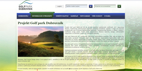 Golf park Dubrovnik