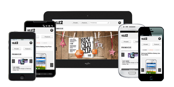 Tele2 Responsive web - mobilna verzija